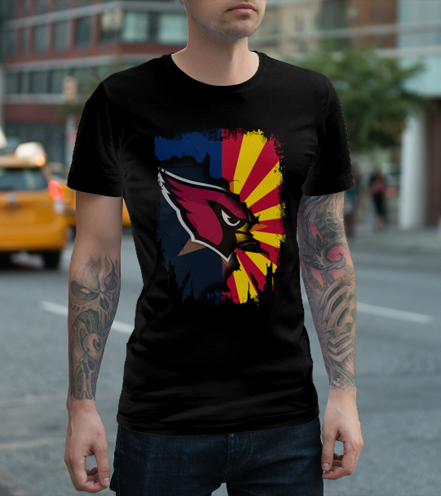 Arizona Cardinals Together State Pride Flag Burst T-Shirt