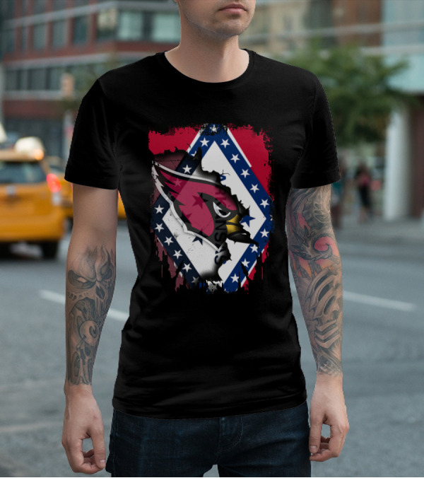 Together Arkansas Cardinals Flag Fusion T-Shirt