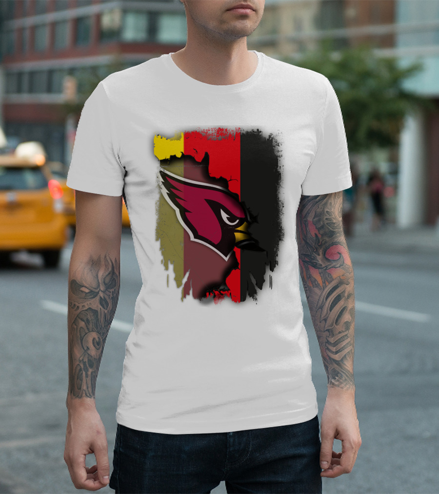 Germany Flag Colors with Cardinals T-Shirt