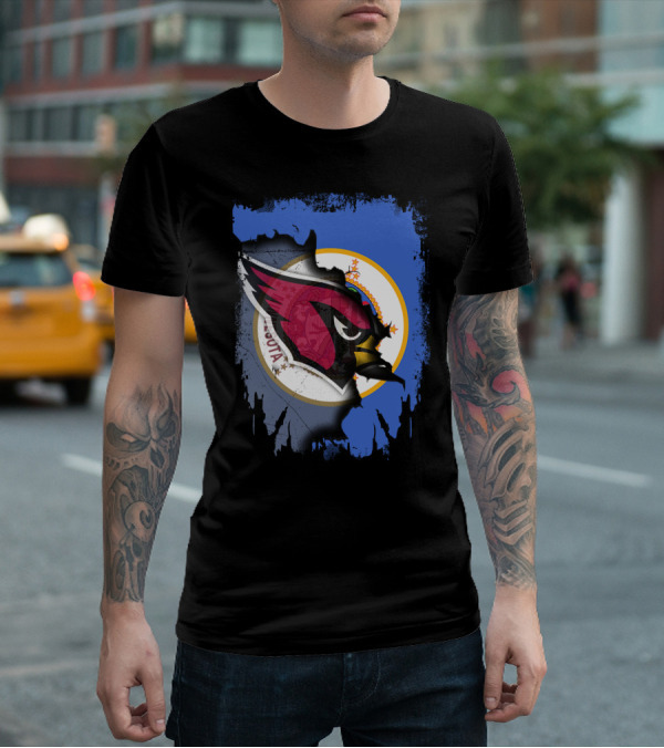 Together Minnesota State Emblem With Cardinals Logo Collaboration T-Shirt