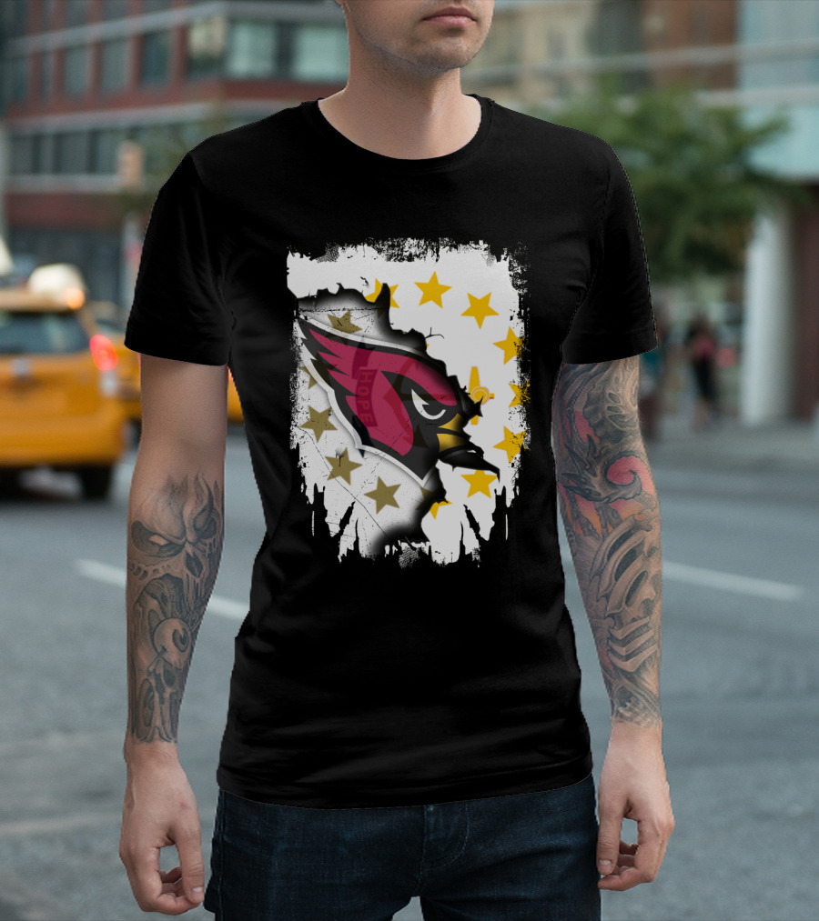 Rhode Island Together with Cardinal and Stars T-Shirt
