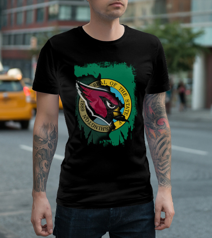 Washington State Seal Cardinals Integration T-Shirt