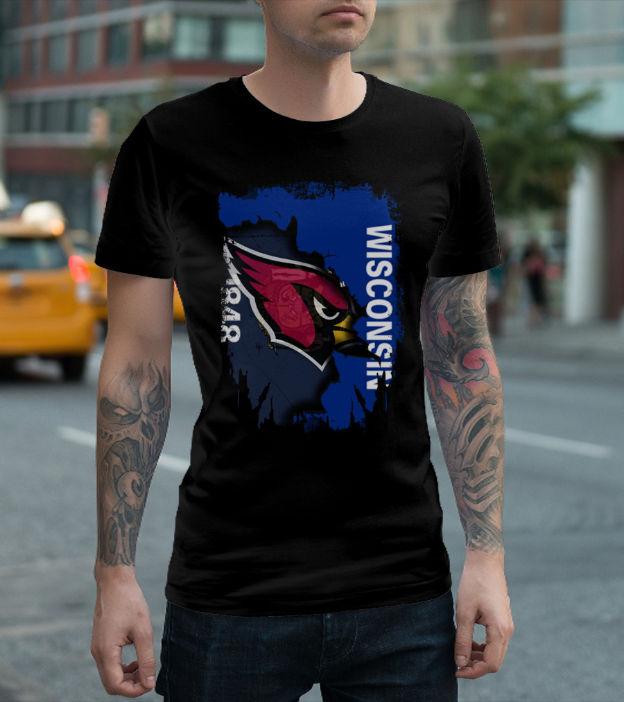 Wisconsin 1848 Together With Cardinals T-Shirt