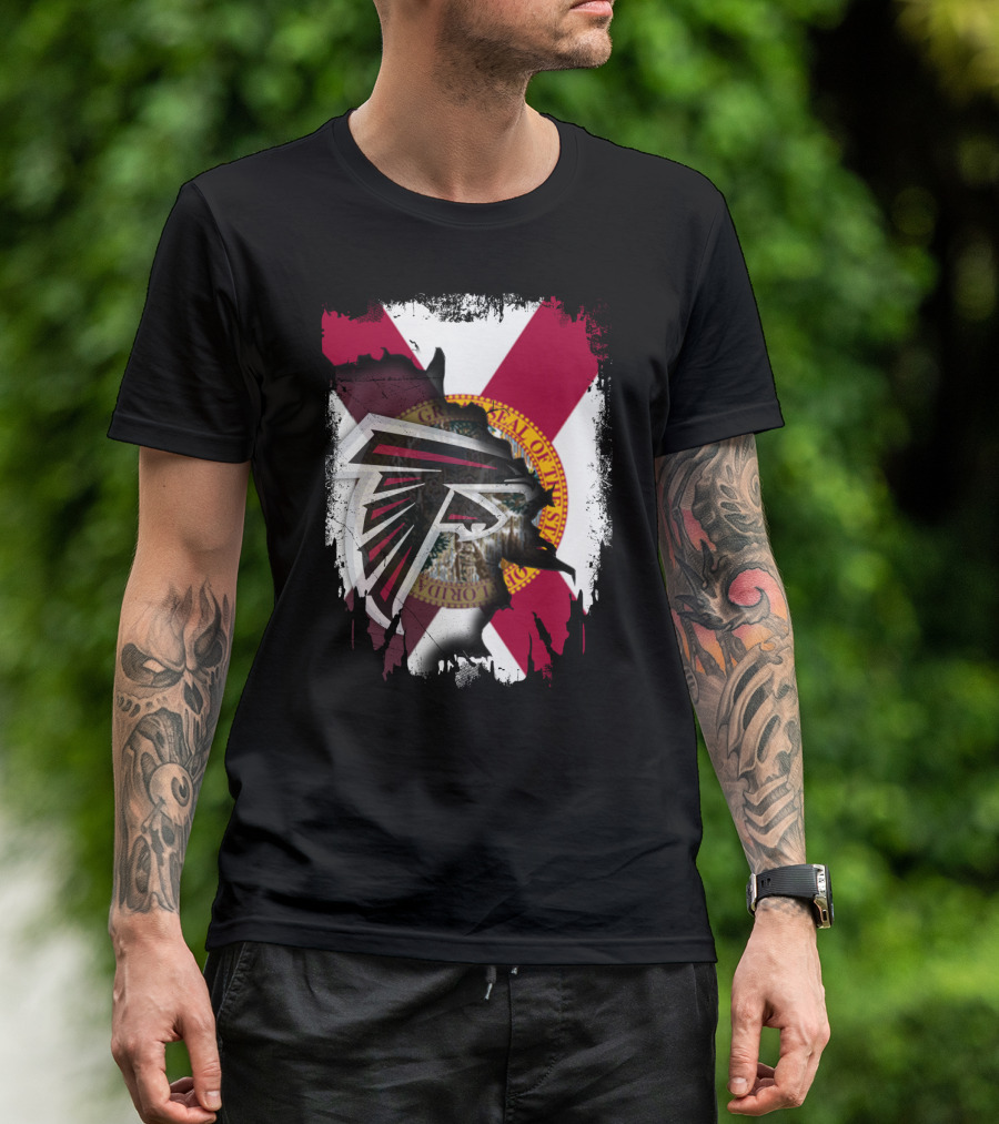 Florida Flag With Falcons Logo Integration T-Shirt