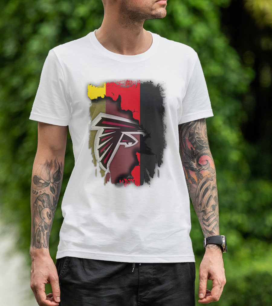 Germany Flag With Falcons Logo Mashup T-Shirt