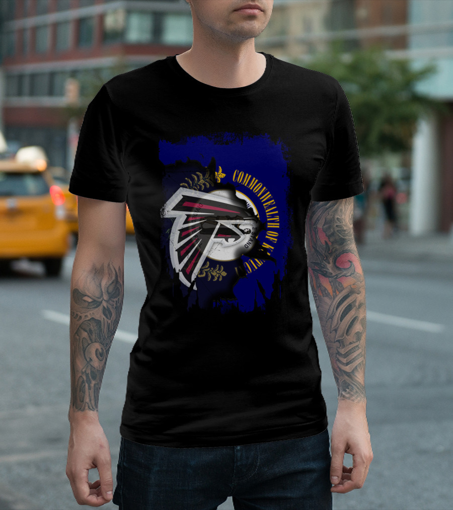 Commonwealth of Kentucky and Atlanta Falcons United T-Shirt