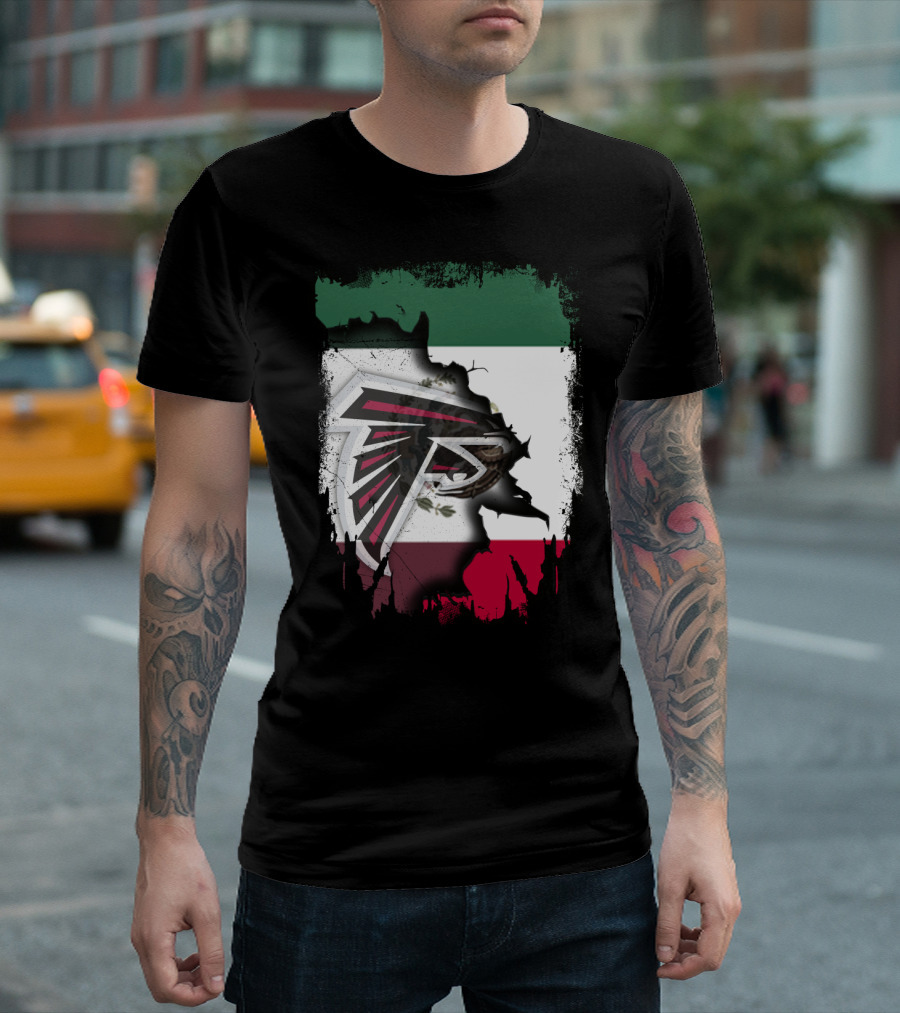 Mexico Flag with Atlanta Falcons T-Shirt