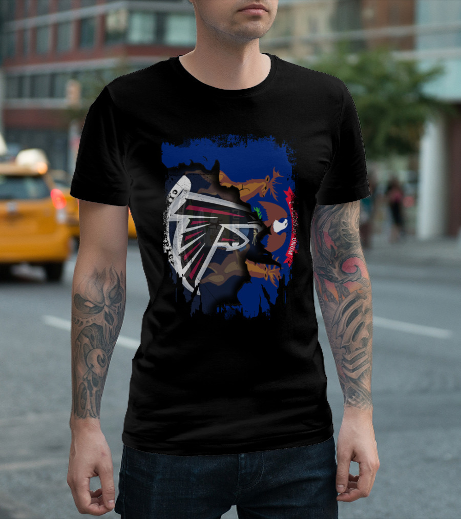Together Michigan with Atlanta Falcons and State Flag T-Shirt