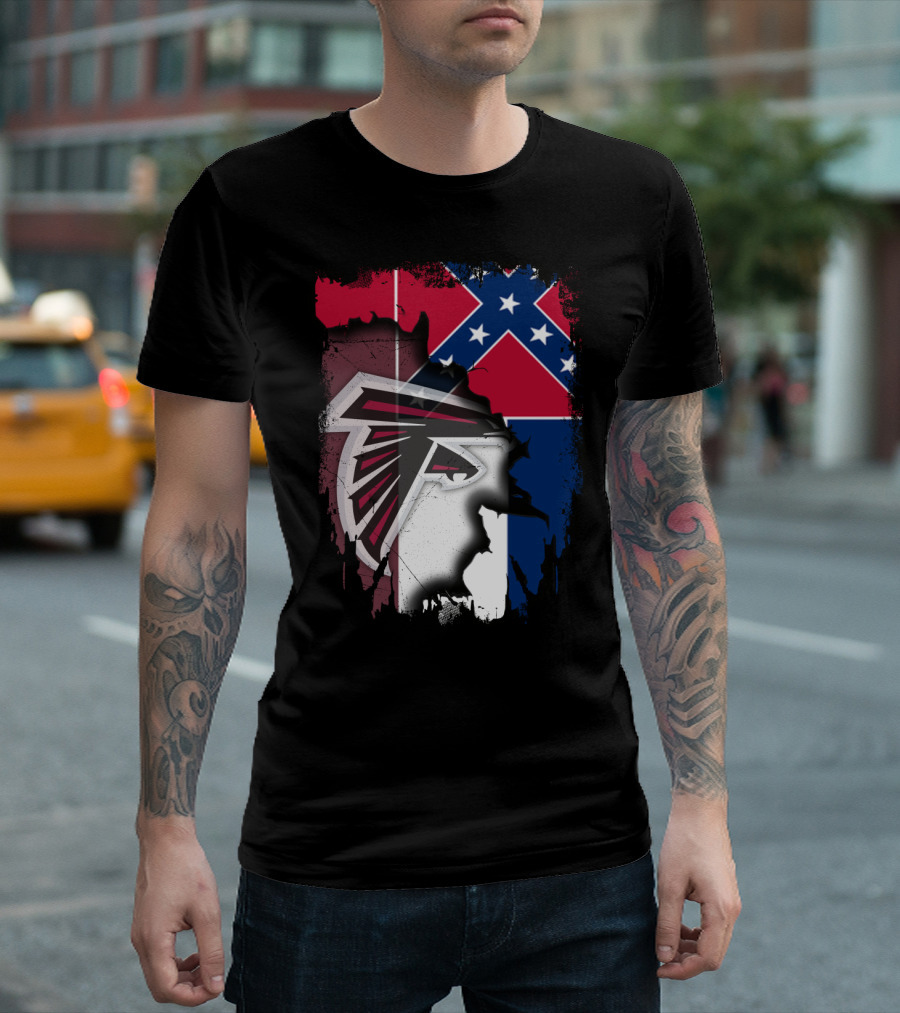Falcons Confederacy Flag Mississippi Collaboration T-Shirt