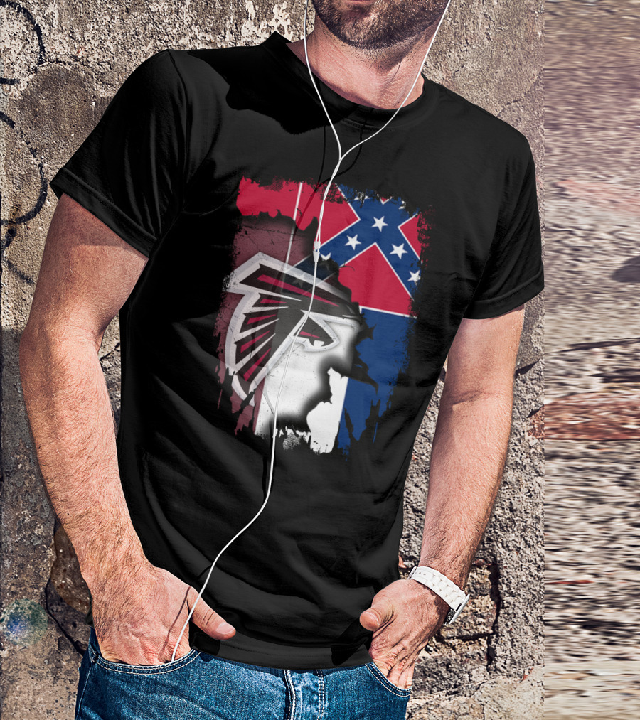 Falcons Confederacy Flag Mississippi Collaboration T-Shirt