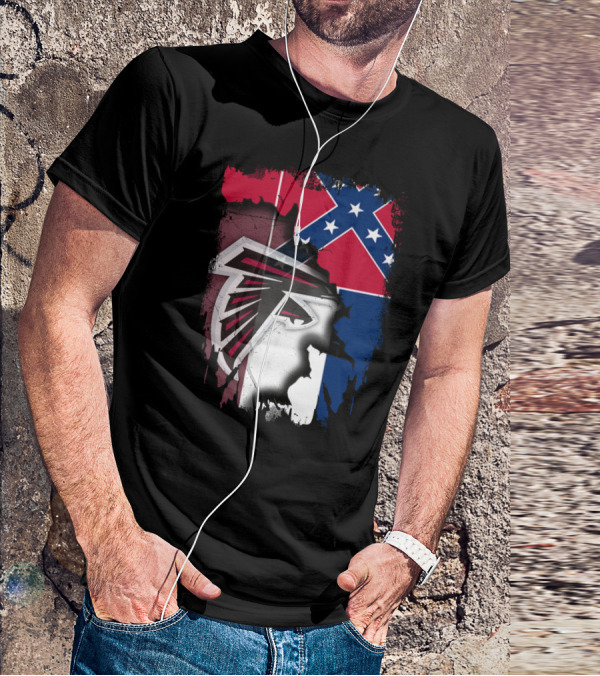 Falcons Confederacy Flag Mississippi Collaboration T-Shirt