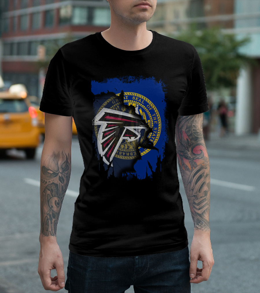 Together Nebraska State Seal With Falcons T-Shirt