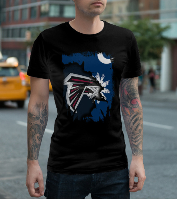 Together South Carolina Falcons Logo With Crescent And Palmetto Tree T-Shirt