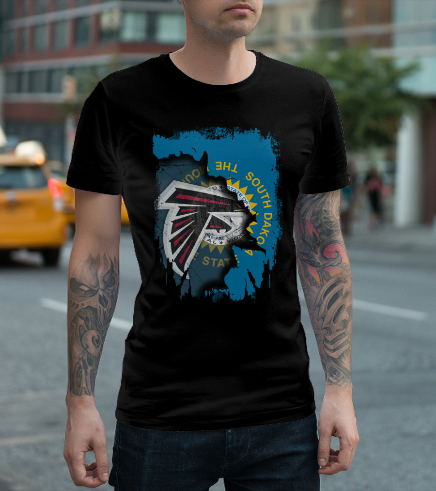 South Dakota Strong with Falcons Emblem and State Seal T-Shirt