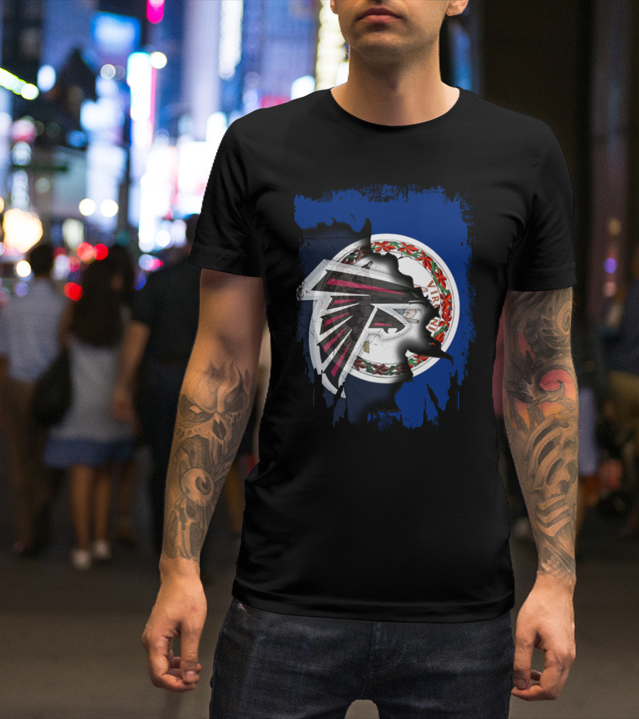 Together Virginia With Atlanta Falcons Logo And State Seal T-Shirt