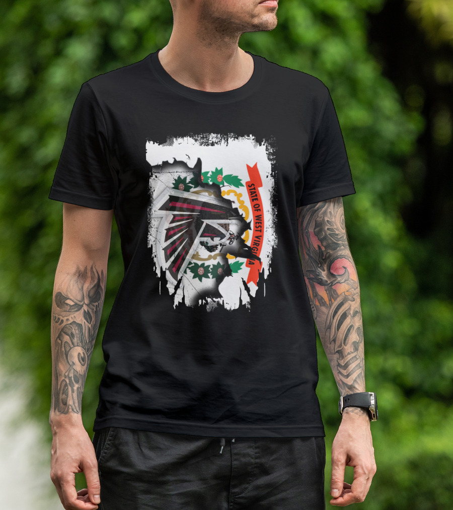 State Of West Virginia Falcons Emblem Collaboration T-Shirt