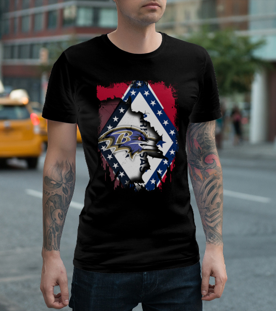 Arkansas State Pride with Baltimore Ravens T-Shirt