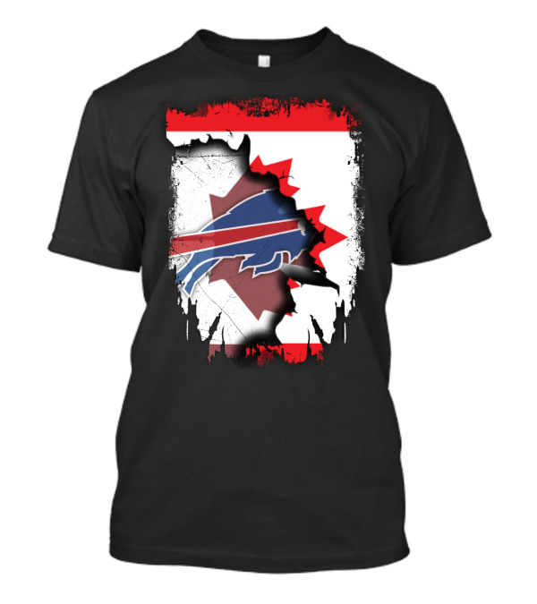 Together Canada With Bills Buffalo Logo And Maple Leaf Banner T-Shirt