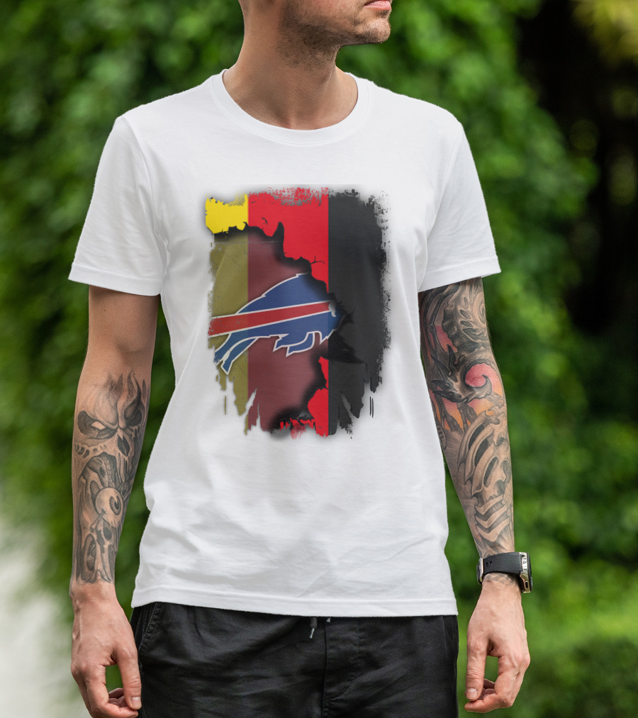 Germany Flag With Buffalo Bills Logo Integration T-Shirt