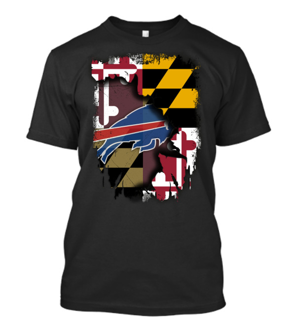 Together Maryland With Bills And Maryland Flag T-Shirt