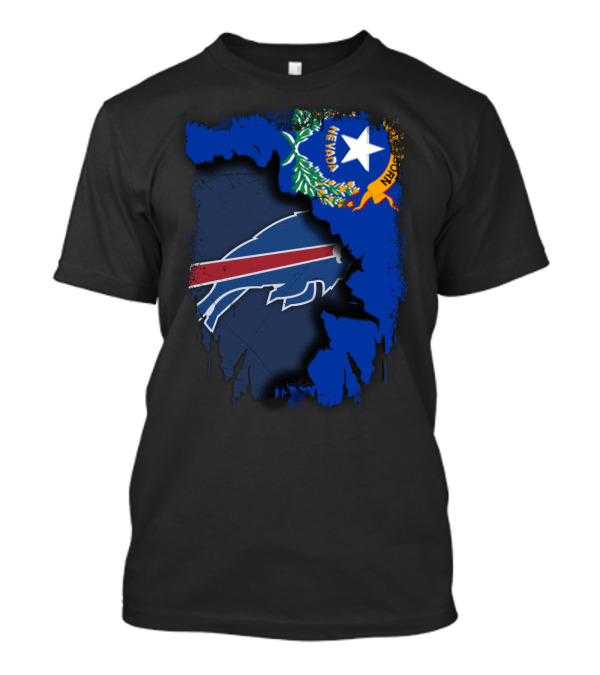 Nevada State Flag With Buffalo Bills Logo Integration T-Shirt