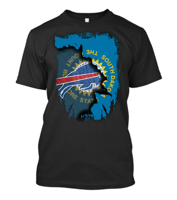 Buffalo Bills South Dakota Flag Fusion T-Shirt
