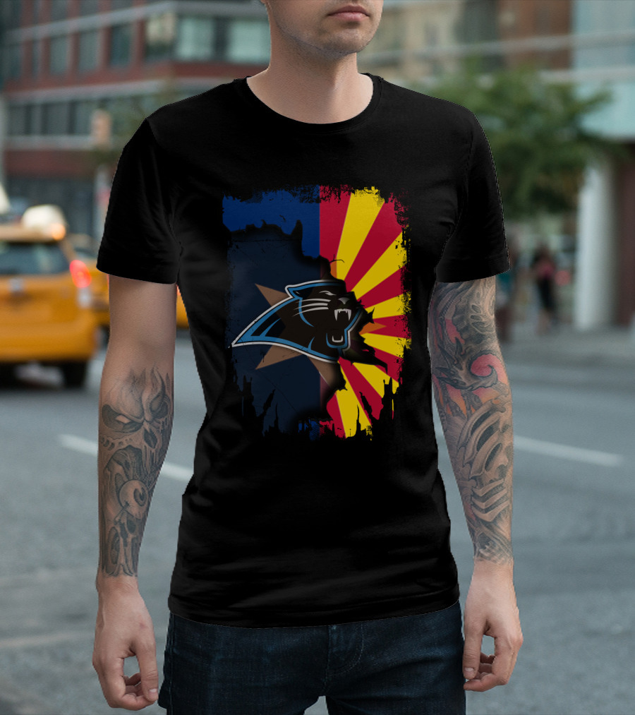 Arizona Panthers Unity With Sunburst Flag T-Shirt