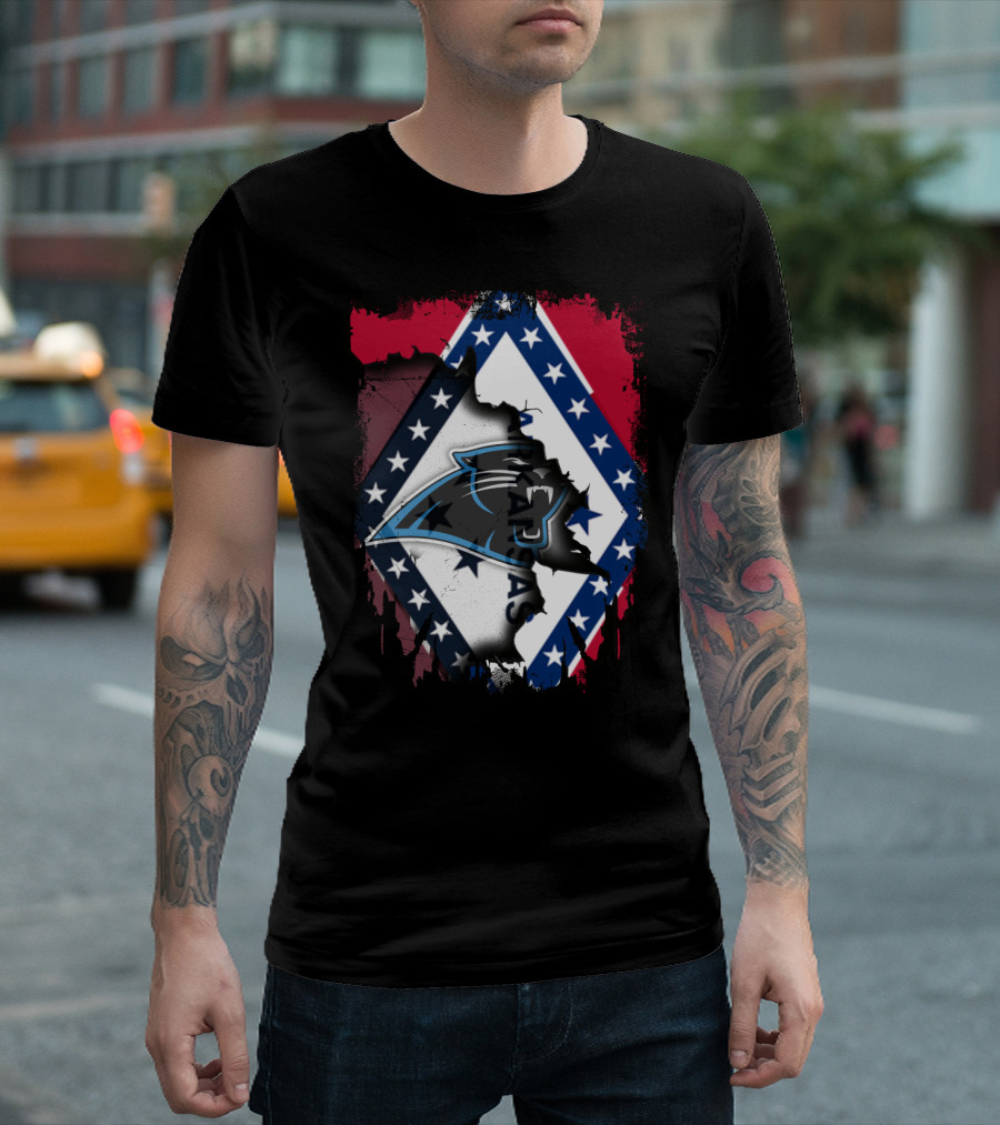 Together Arkansas Panthers American Flag Fusion T-Shirt