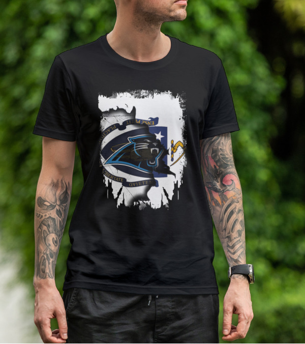 Together Massachusetts Patriots Emblem With Panther T-Shirt