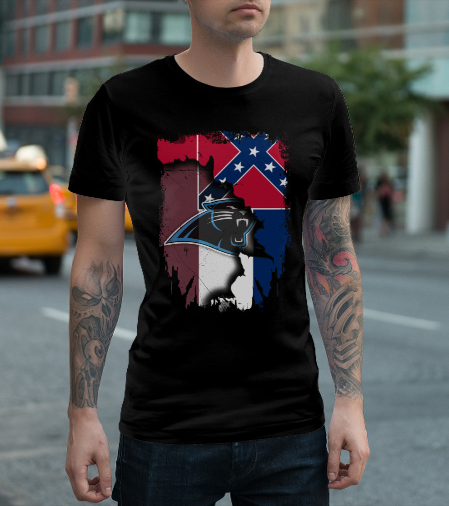 Together Mississippi With Panthers Confederate Flag T-Shirt