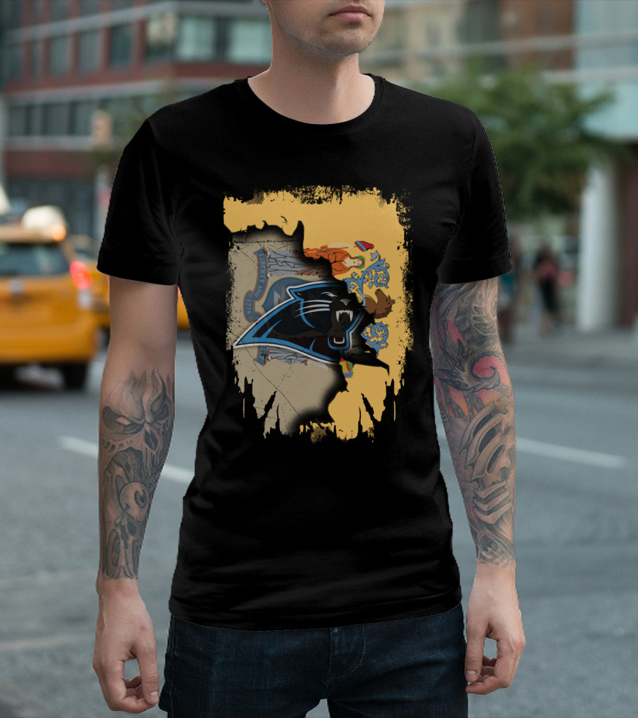 Panthers New Jersey State Emblem Fusion T-Shirt