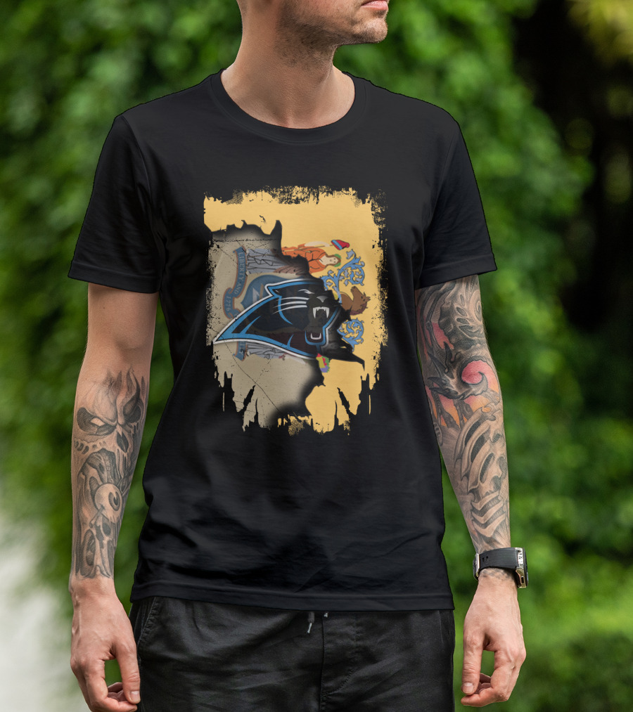 Panthers New Jersey State Emblem Fusion T-Shirt