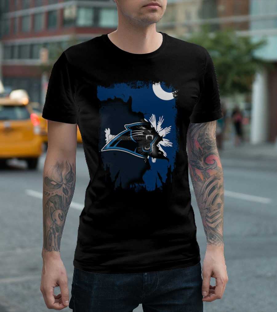 Together South Carolina Panthers Moon Palmetto T-Shirt
