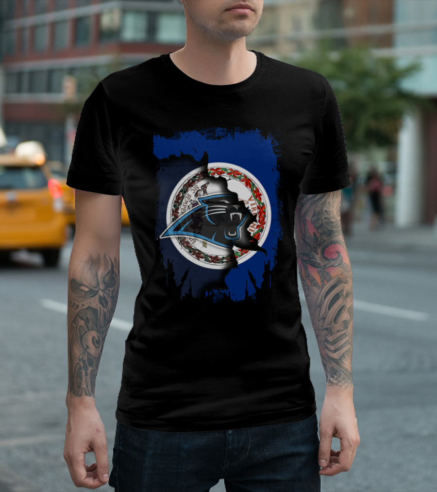 Virginia Seal with Carolina Panthers Logo Integration T-Shirt