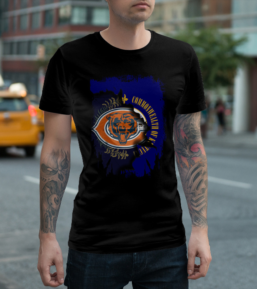 Commonwealth Of Kentucky With Chicago Bears T-Shirt
