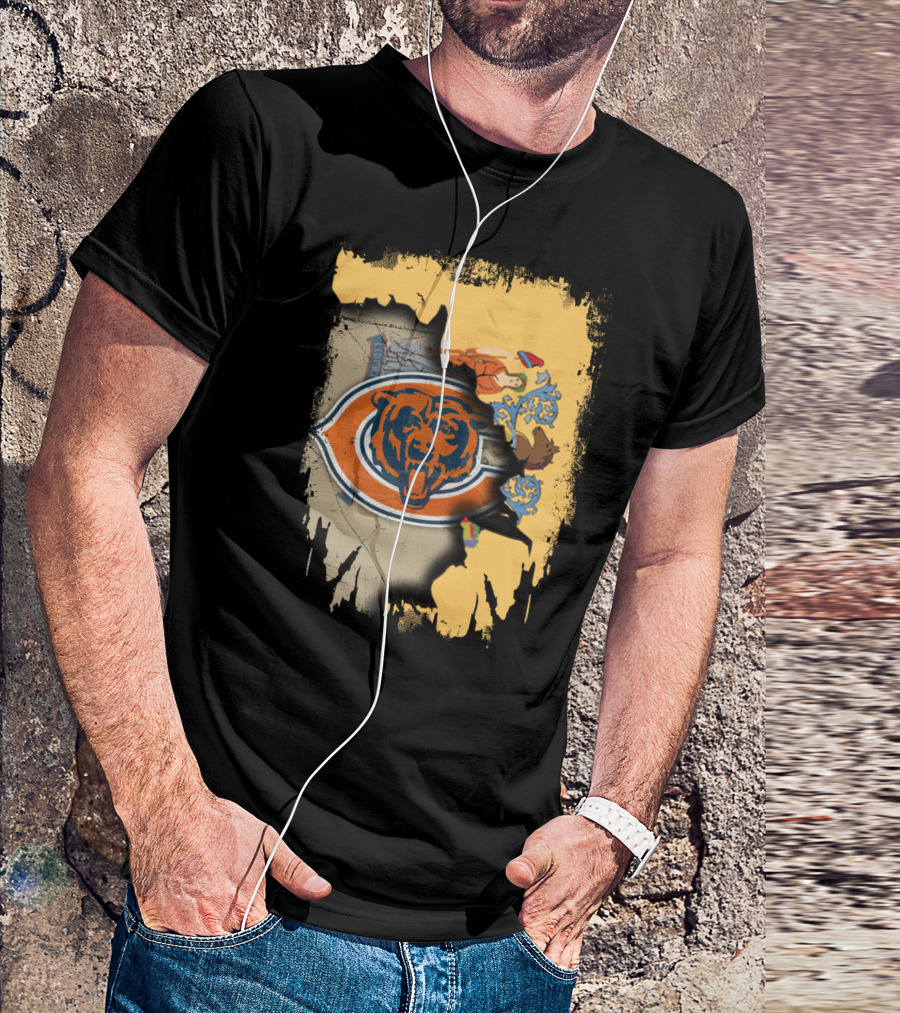 New Jersey Bears Emblem With State Map T-Shirt