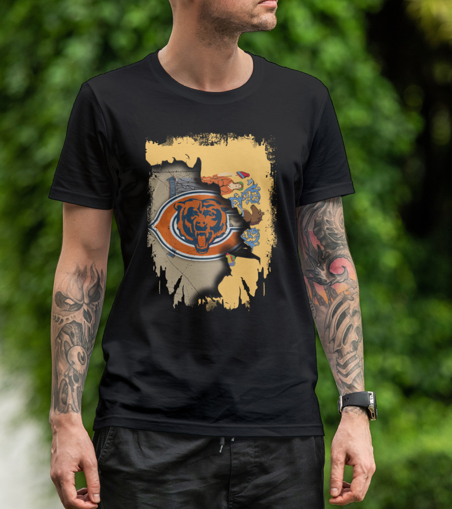 New Jersey Bears Emblem With State Map T-Shirt