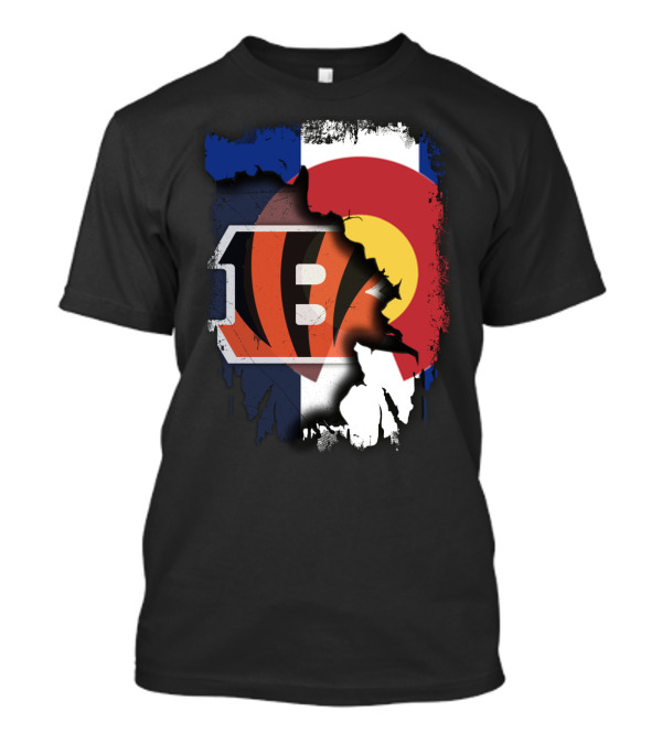 Colorado Bengals Logo With State Flag Elements T-Shirt