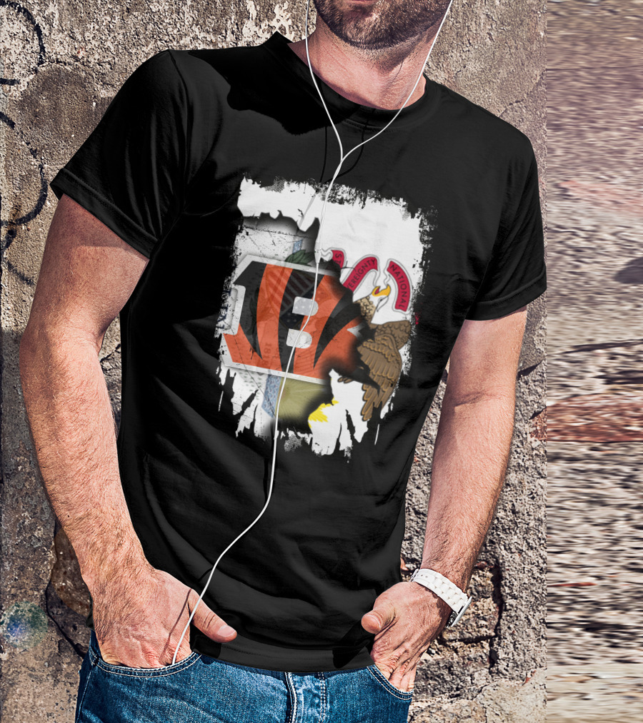Illinois State Pride With Cincinnati Bengals Logo And Seal T-Shirt