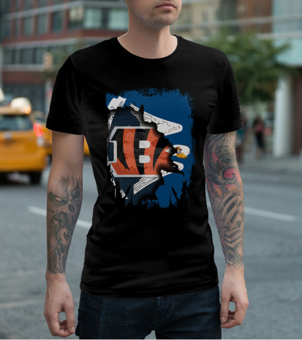 Together Louisiana Bengals Eagles Unity T-Shirt