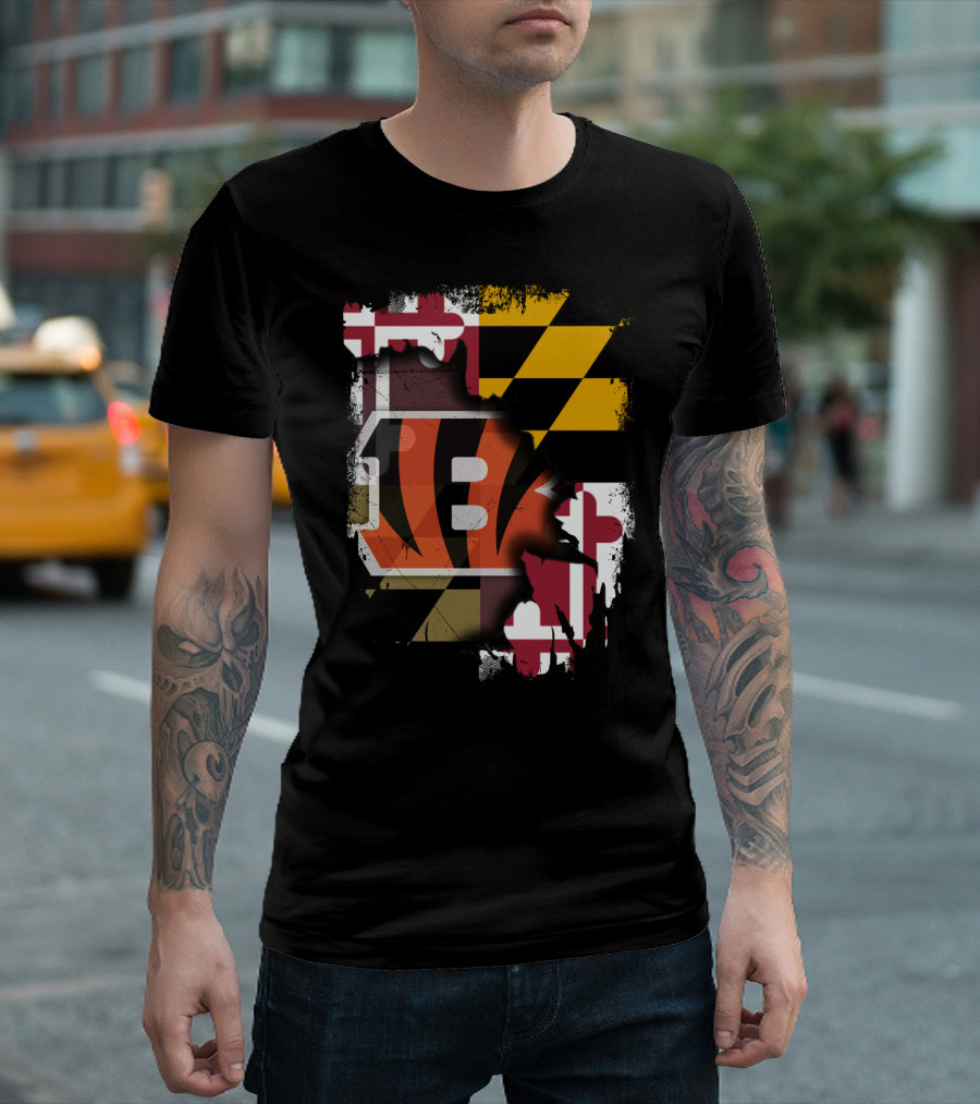 Maryland Flag Bengals Collaboration T-Shirt