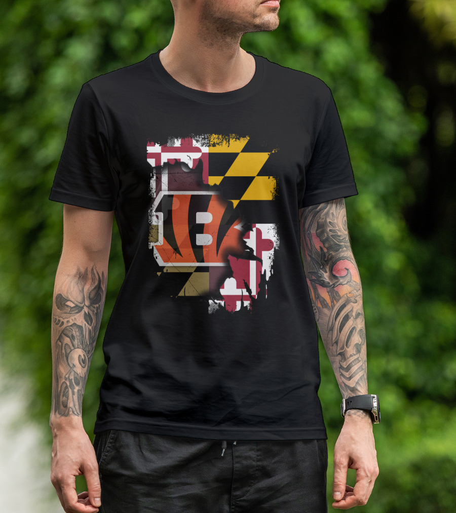 Maryland Flag Bengals Collaboration T-Shirt
