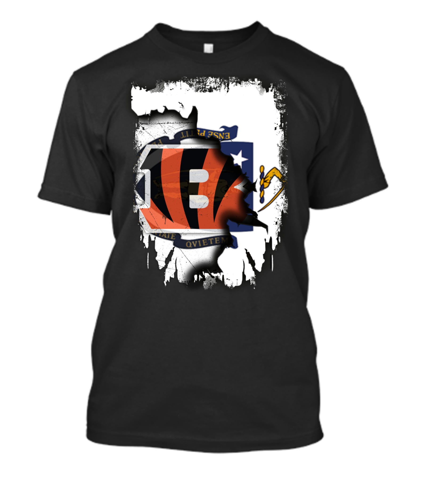 Massachusetts Together With Bengals Iconic Fusion T-Shirt