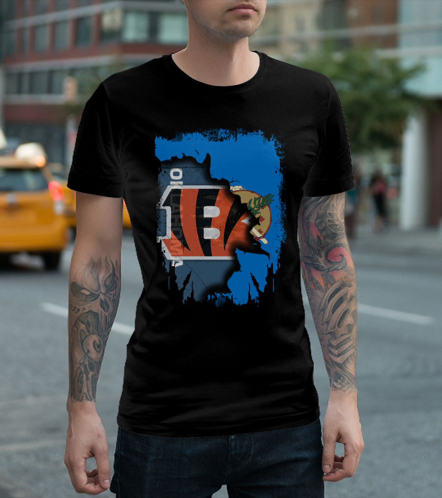 Together Oklahoma Bengals Iconic Symbol Fusion T-Shirt