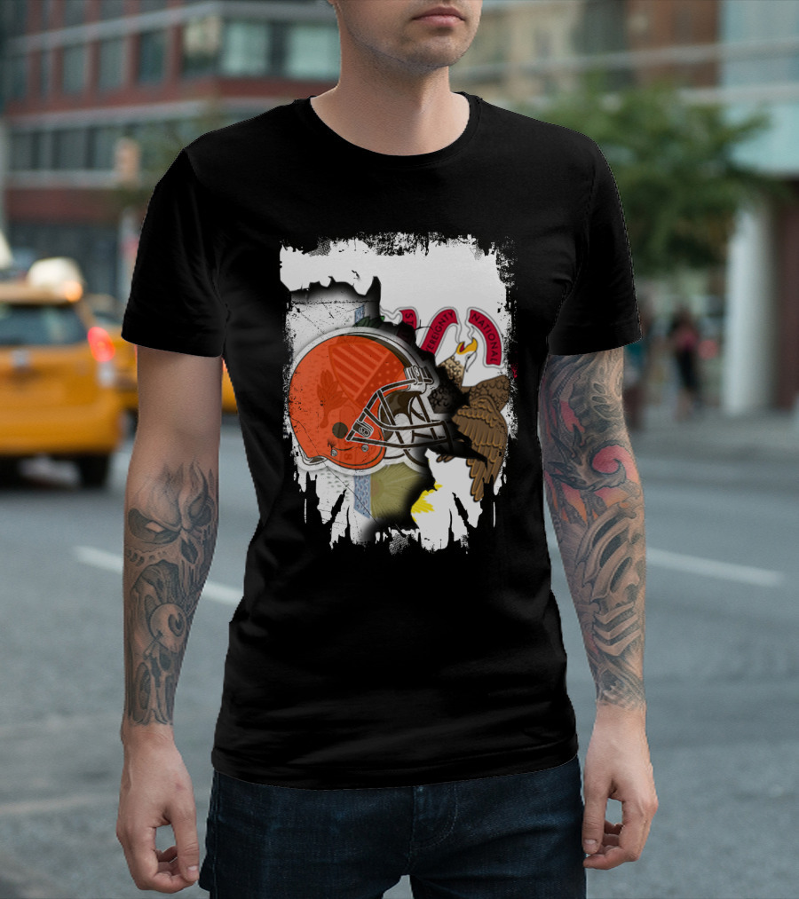 Together Illinois Integrity With Browns Helmet Eagle T-Shirt