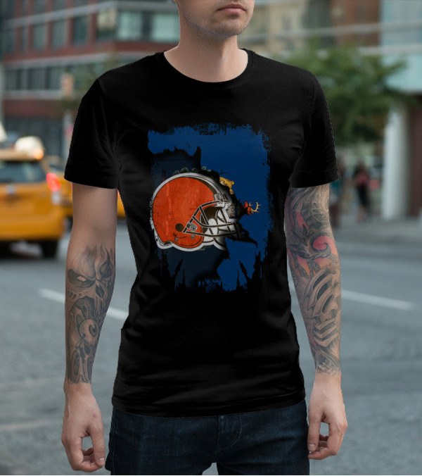 Together Vermont Cleveland Browns Football Helmet T-Shirt