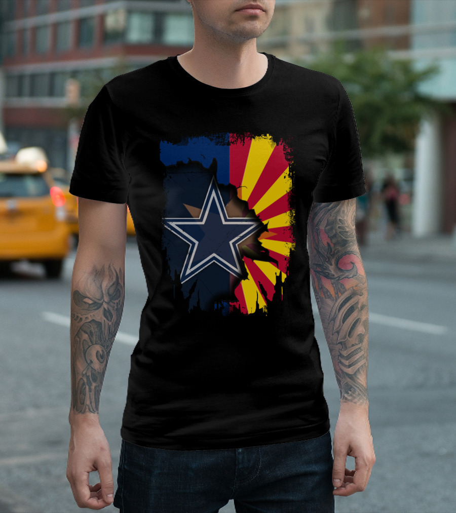 Cowboys Star Over Arizona Sunburst Together T-Shirt