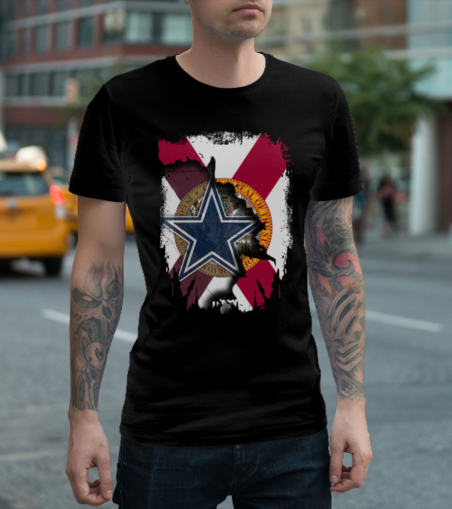 Florida State Seal and Lone Star Dallas Cowboys Fusion T-Shirt
