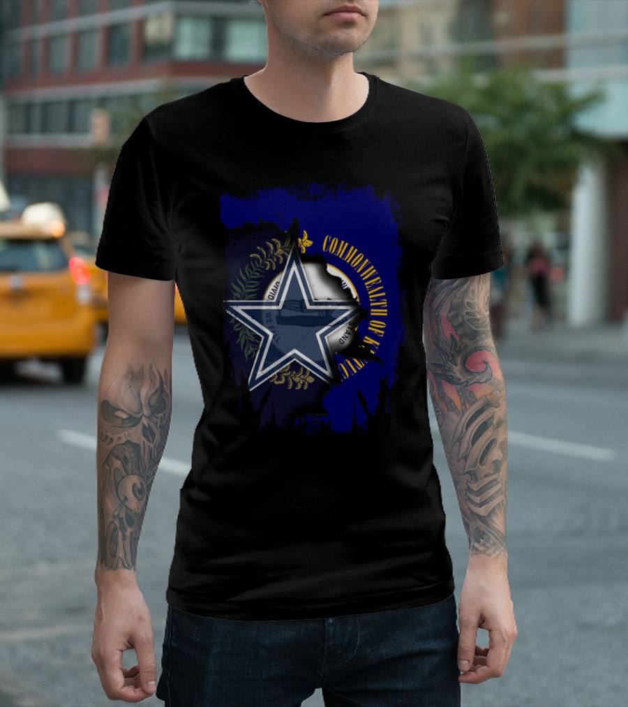 Commonwealth Of Kentucky Dallas Cowboys Star Emblem Fusion T-Shirt