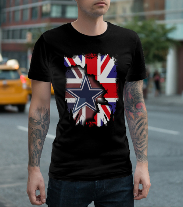 United Kingdom Dallas Cowboys Union Jack Star Combination T-Shirt